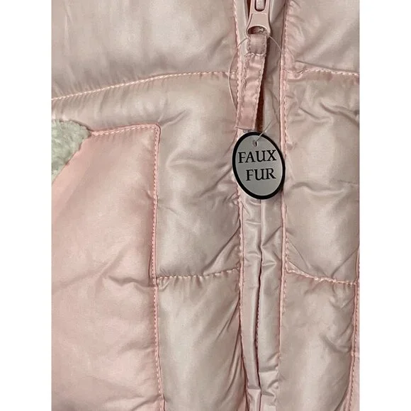 Rothschild Jacket Baby Girls Sz 12 Months Kids Puffer Coat Winter Fall Pink Hood